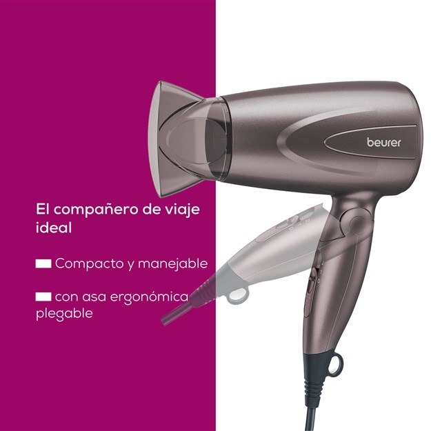 Beurer HC-17 Secador de Pelo Compacto Plegable 1.300 W