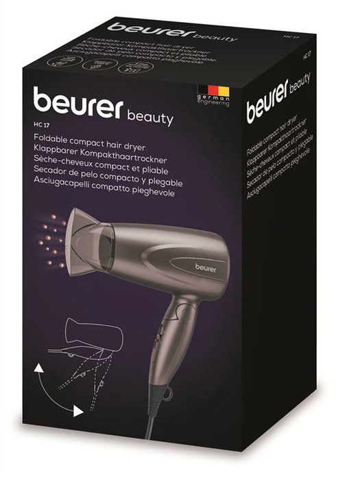 Beurer HC-17 Secador de Pelo Compacto Plegable 1.300 W Beurer HC-17 Secador de Pelo Compacto Plegable 1.300 W