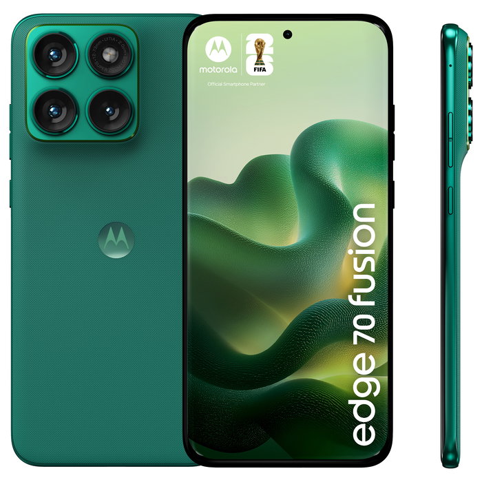 Motorola Edge 70 Fusion Smartphone 6.78" Extreme AMOLED 144Hz, Snapdragon 7s Gen 3, 8GB RAM 256GB, Cámara 50MP Sony LYTIA 710, 5200 mAh, 5G, Android 16.0, Color Verde Sport