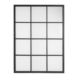 Espejo Negro Madera Decoración 90 X 3 X 120 cm