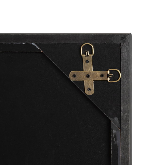 Espejo Negro Madera Decoración 90 X 3 X 120 cm