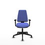 PIQUERAS Y CRESPO Silla de oficina Elche, mecanismo Asincro, Azul claro