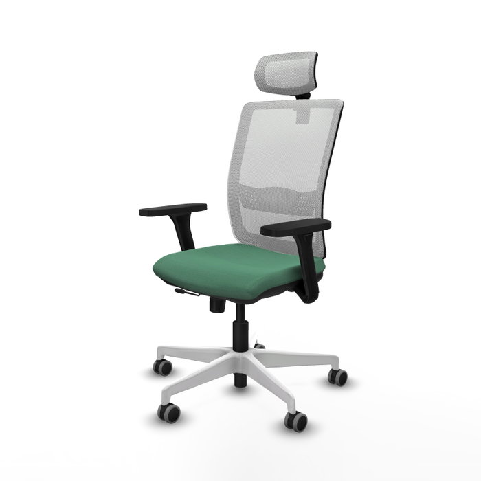 PIQUERAS Y CRESPO Silla de oficina Haches Verde esmeralda y Blanco PIQUERAS Y CRESPO Silla de oficina Haches Verde esmeralda y Blanco