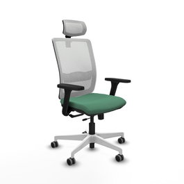 PIQUERAS Y CRESPO Silla de oficina Haches Verde esmeralda y Blanco