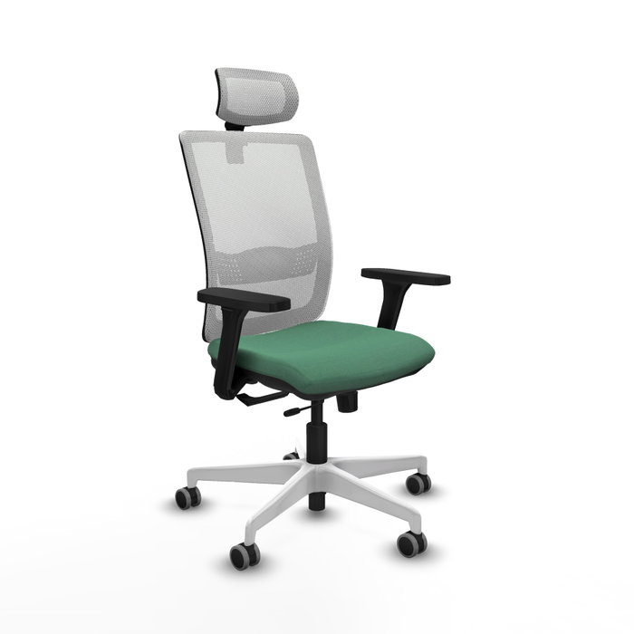 PIQUERAS Y CRESPO Silla de oficina Haches Verde esmeralda y Blanco PIQUERAS Y CRESPO Silla de oficina Haches Verde esmeralda y Blanco