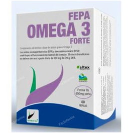 FEPADIET Omega 3 Forte 60 Perlas - Alto contenido de Ácidos Grasos EPA y DHA para el Corazón