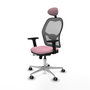 PIQUERAS Y CRESPO Silla de oficina Jorquera Rosa y Gris con Mecanismo Sincro/Traslack