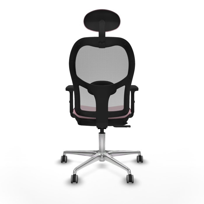 PIQUERAS Y CRESPO Silla de oficina Jorquera Rosa y Gris con Mecanismo Sincro/Traslack