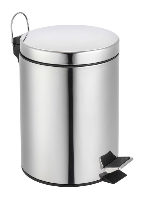 Confortime Cubo de Basura de Metal con Pedal 5 Litros - 20 cm de Ancho x 27.4 cm de Alto x 26 cm de Largo (6 Unidades)