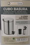 Confortime Cubo de Basura de Metal con Pedal 5 Litros - 20 cm de Ancho x 27.4 cm de Alto x 26 cm de Largo (6 Unidades)