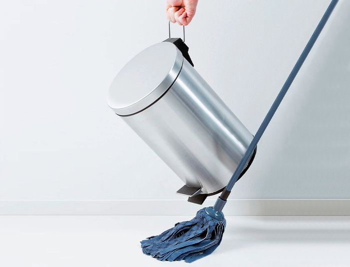 Confortime Cubo de Basura de Metal con Pedal 5 Litros - 20 cm de Ancho x 27.4 cm de Alto x 26 cm de Largo (6 Unidades)