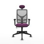 PIQUERAS Y CRESPO Silla de oficina Motilla Morado/Gris con mecanismo Sincro/Traslack