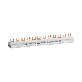 Hager Barra de fases 4 polos KDN463A Gabelanschluss 10mm² 63A 12 módulos