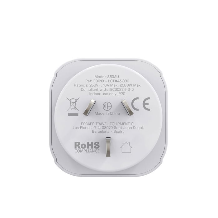 Scape Travel Enchufe Schuko a Australia/China