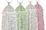 DKD Home Decor Farola Blanco Verde 13 x 43 x 13 cm (4 Unidades)
