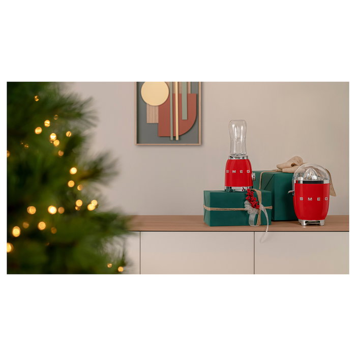 Smeg PBF01RDEU Batidora de vaso 0,6 L Acero inoxidable y rojo 300 W 2 velocidades
