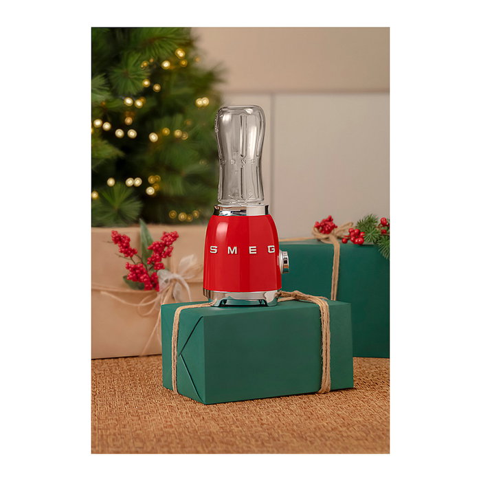 Smeg PBF01RDEU Batidora de vaso 0,6 L Acero inoxidable y rojo 300 W 2 velocidades