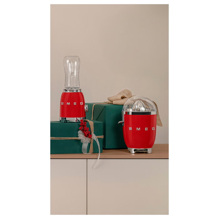 Smeg PBF01RDEU Batidora de vaso 0,6 L Acero inoxidable y rojo 300 W 2 velocidades