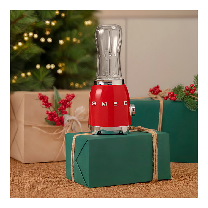 Smeg PBF01RDEU Batidora de vaso 0,6 L Acero inoxidable y rojo 300 W 2 velocidades