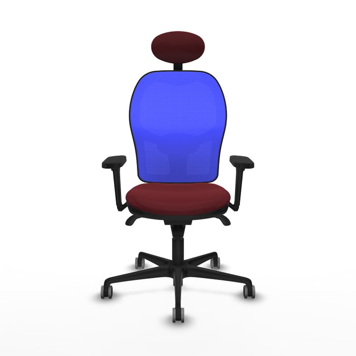 PIQUERAS Y CRESPO Silla de oficina Jorquera con mecanismo Sincro, Granate y Azul PIQUERAS Y CRESPO Silla de oficina Jorquera con mecanismo Sincro, Granate y Azul