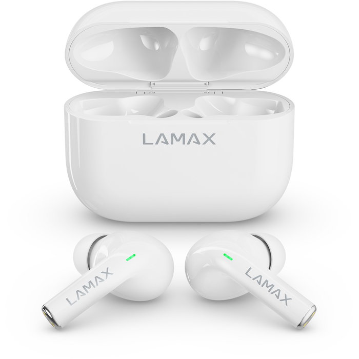 Lamax Auriculares In-Ear Clips1 Blancos Bluetooth 5.3 Batería 35 Horas