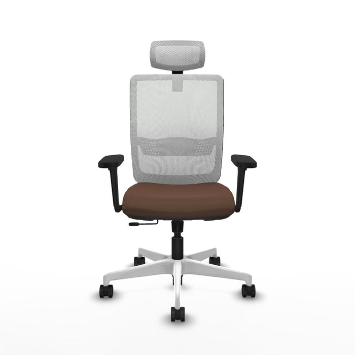 PIQUERAS Y CRESPO Silla de oficina Haches con mecanismo Sincro/Traslack Marrón y Blanco PIQUERAS Y CRESPO Silla de oficina Haches con mecanismo Sincro/Traslack Marrón y Blanco