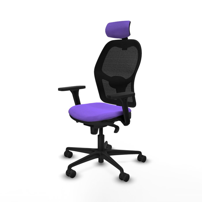 PIQUERAS Y CRESPO Silla de oficina Jorquera con mecanismo Sincro, lila y negro PIQUERAS Y CRESPO Silla de oficina Jorquera con mecanismo Sincro, lila y negro