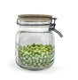 La Mediterranea Tarro de Vidrio con Tapa de Acacia, 1000 ml, 11,5 cm Ancho x 11,7 cm Largo x 14,9 cm Alto (24 Unidades)