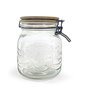 La Mediterranea Tarro de Vidrio con Tapa de Acacia, 1000 ml, 11,5 cm Ancho x 11,7 cm Largo x 14,9 cm Alto (24 Unidades)