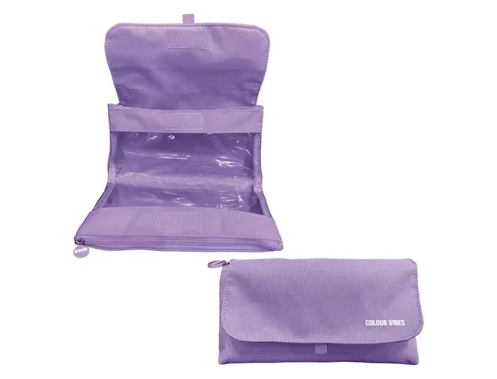 Dohe Estuche Portatodo Colour Vibes Doble con Solapa Morado