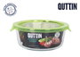 Quttin Fiambrera Redonda con Tapa Verde 15 cm 650cc (6 Unidades)
