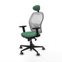 PIQUERAS Y CRESPO Silla de oficina Jorquera Verde esmeralda y Blanco
