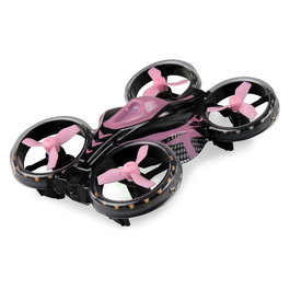 AMEWI FightStar Battle Dron Listo para Volar (RTF) Rosa y Negro, con Efectos Luminosos, 8 Años+, 2.4 GHz, 430 mAh, Tiempo de Vuelo 8 Min, 50 m Alcance, 44 g - Referencia 25347
