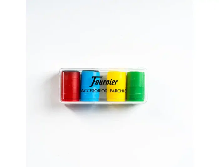 Fournier Accesorios de Parchís y Oca para 4 Jugadores con Cubiletes, Dados y Fichas