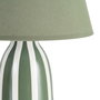 Lámpara Mesa Verde Cerámica-Tejido 22 X 22 X 30 cm