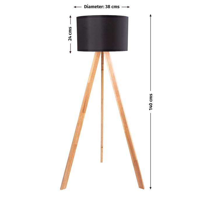 Lámpara de Suelo Pyongyang Negro/Roble AYD-1521 E27 Sin Bombilla OPV-780SGN2422 Lámpara de Suelo Pyongyang Negro/Roble AYD-1521 E27 Sin Bombilla OPV-780SGN2422