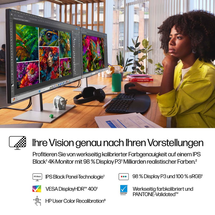 HP Monitor Series 7 Pro 727pk 27 pulg. 4K UHD IPS Black