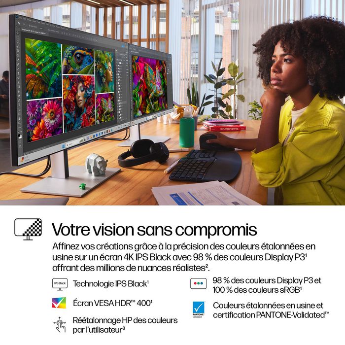 HP Monitor Series 7 Pro 727pk 27 pulg. 4K UHD IPS Black