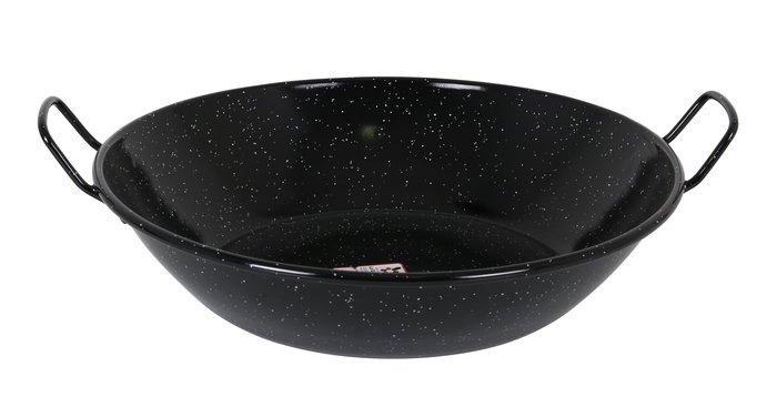 La Estrella Paellera Honda Bordonada 45 cm con acabado jaspeado 12.2L (6 Unidades)