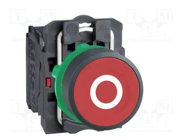 SCHNEIDER ELECTRIC Interruptor de presión Harmony XB5 rojo NC 22mm