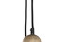 DKD Home Decor Set de 3 Lámparas de Techo de Mango Negro y Natural 38x38x110 cm