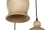 DKD Home Decor Set de 3 Lámparas de Techo de Mango Negro y Natural 38x38x110 cm