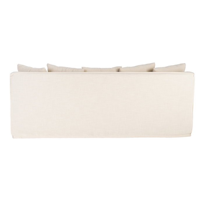 Sofá Beige Tejido Salón 215 X 92 X 78 cm Sofá Beige Tejido Salón 215 X 92 X 78 cm