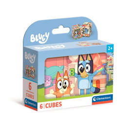 Clementoni Cubos Bluey 6 Piezas - Rompecabezas Infantil para Niños +2 Años 40662