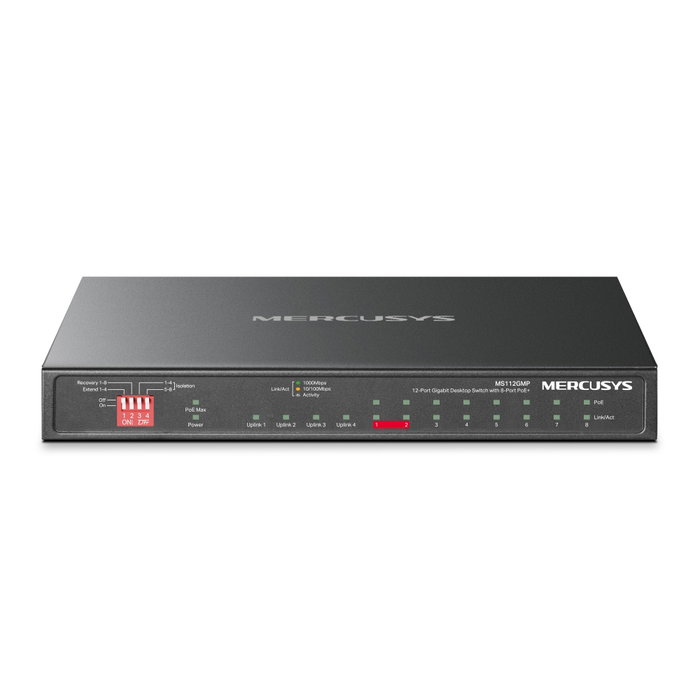Mercusys MS112GMP Switch Gigabit de 12 Puertos con 8 Puertos PoE+