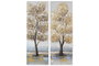 DKD Home Decor Cuadro Tradicional Dorado 90 x 30 x 3 cm (2 Unidades)