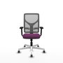 PIQUERAS Y CRESPO Silla de oficina Motilla con mecanismo Sincro, Morado y Gris