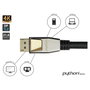 PYTHON Series Cable DisplayPort 1.2 de 10m 4K2K UHD chapado en oro negro