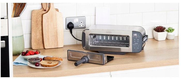 Ninja Foodi ST202EU Tostadora 3 en 1, Parrilla y Sandwichera