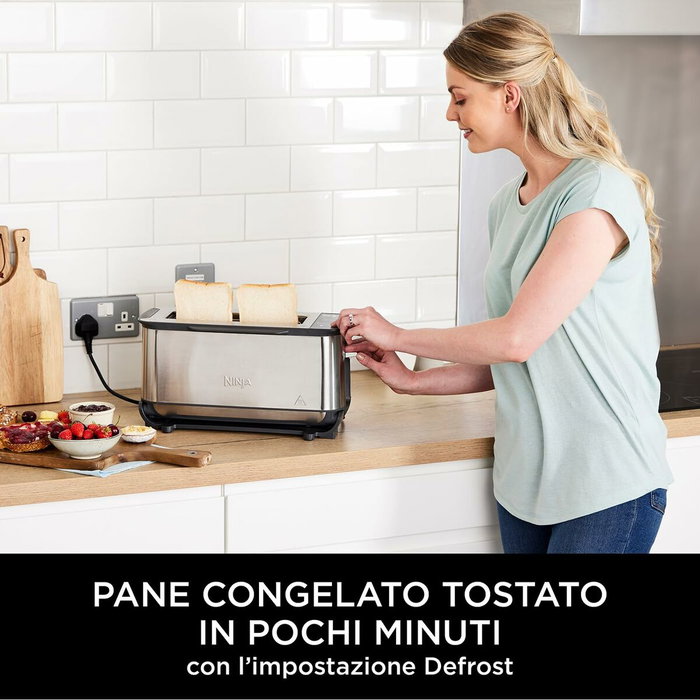 Ninja Foodi ST202EU Tostadora 3 en 1, Parrilla y Sandwichera